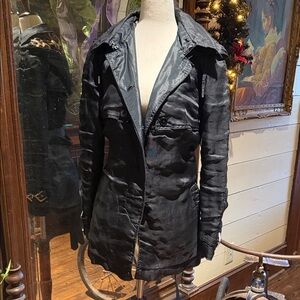 Dolce & Gabbana Black Sheer Trench Coat